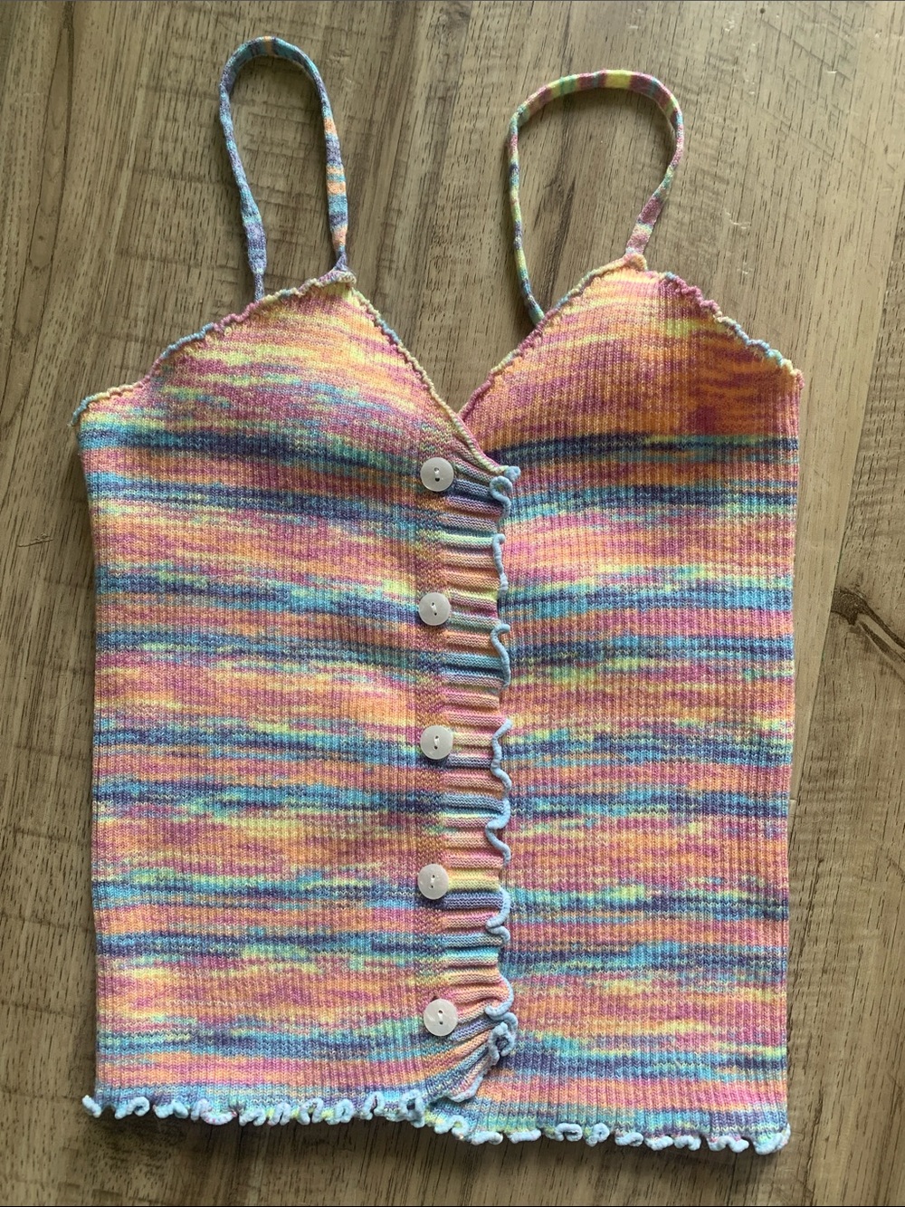 SHEIN Colourful Knit Tank Top